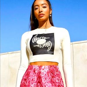 🌻5 for $20 🏷 SHEIN Long Sleeve “Good Vibes” Crop Tee • Sz M (6) Brand New